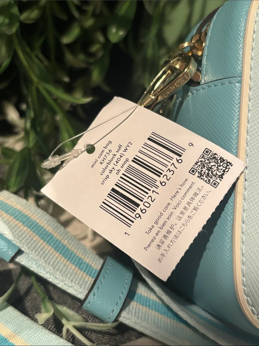 Kate Spade Oh Snap Colorblock Mini Camera Bag in crisp sky blue